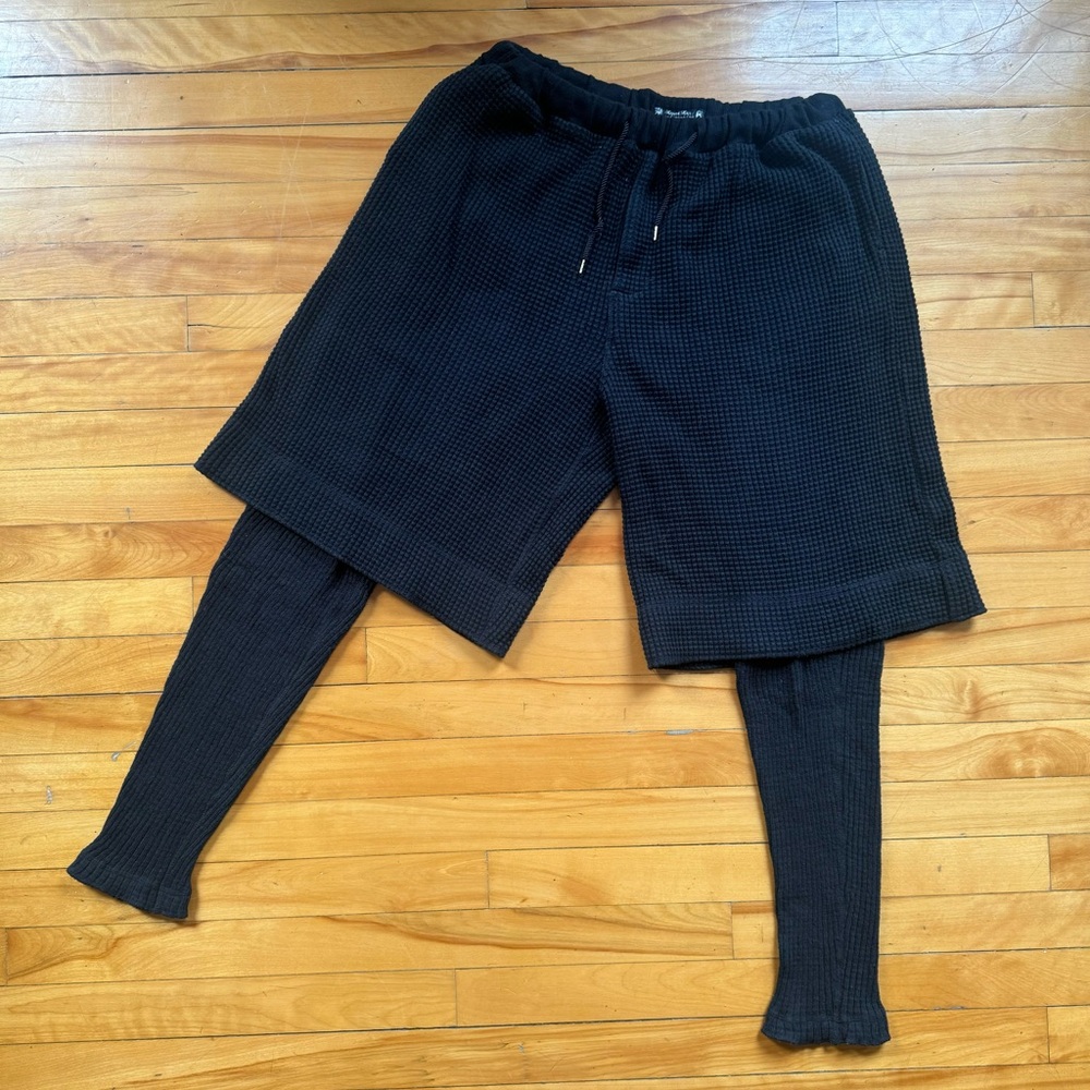 Sasquatchfabrix Haguremono Layered Pants (Black) – Japanese Designer / Rare